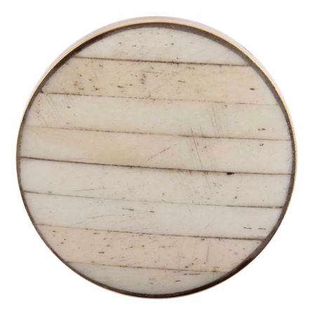 Cream Round  Metal And Bone Wine Stopper